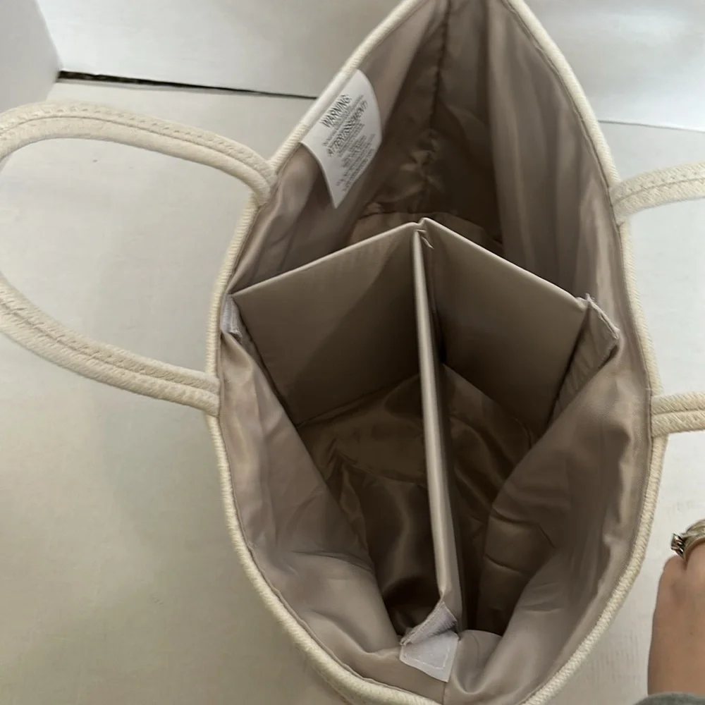 Comfy Cubs trip rope basket Diaper Caddy Organizer in blush color